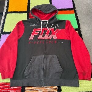 Hoodie Jacket Sweater Fox Riders Crew XL Full Zip